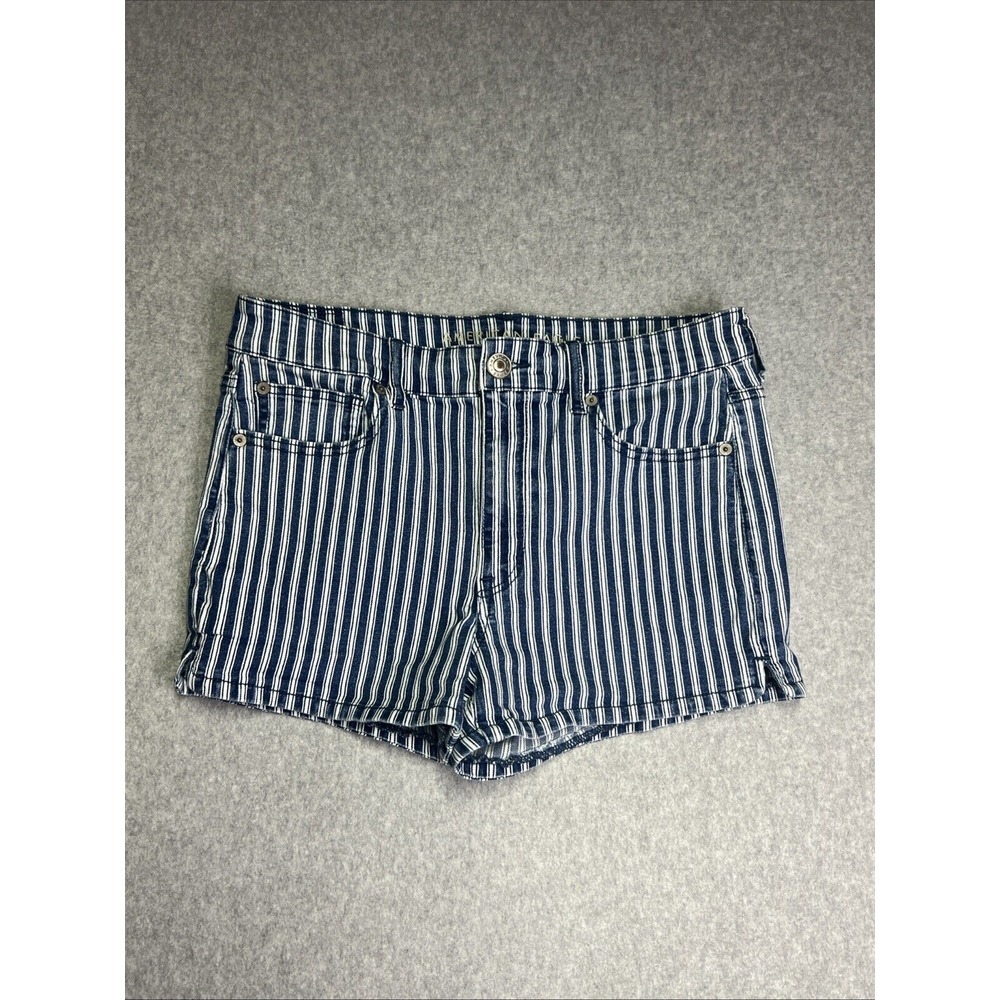 Striped Blue and White Women’s Cotton Shorts